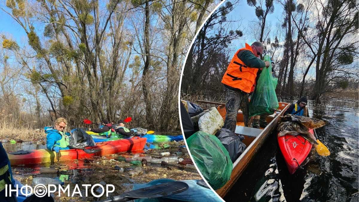 Власники каяків одночасно і з користю провели час, і розважилися. Фото: КП "Плесо" Власники каяків одночасно і з користю провели час, і розважилися. Фото: КП "Плесо"