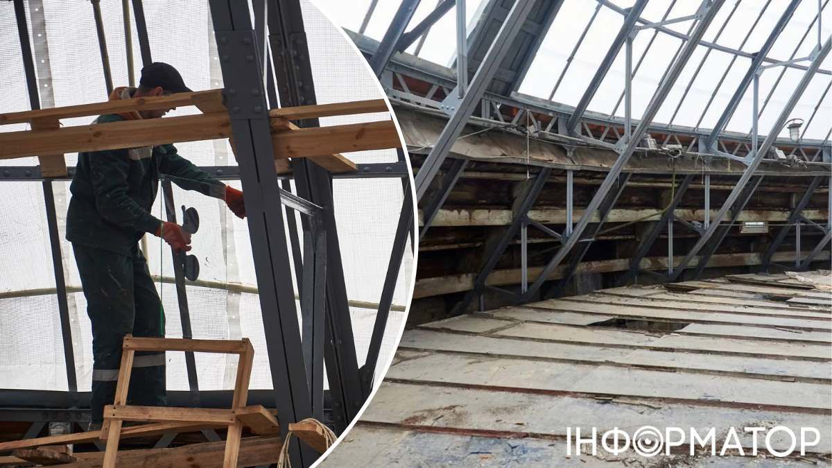 Так виглядають ремонтні роботи на куполі зсередини. Фото PRAGMATIKA.MEDIA