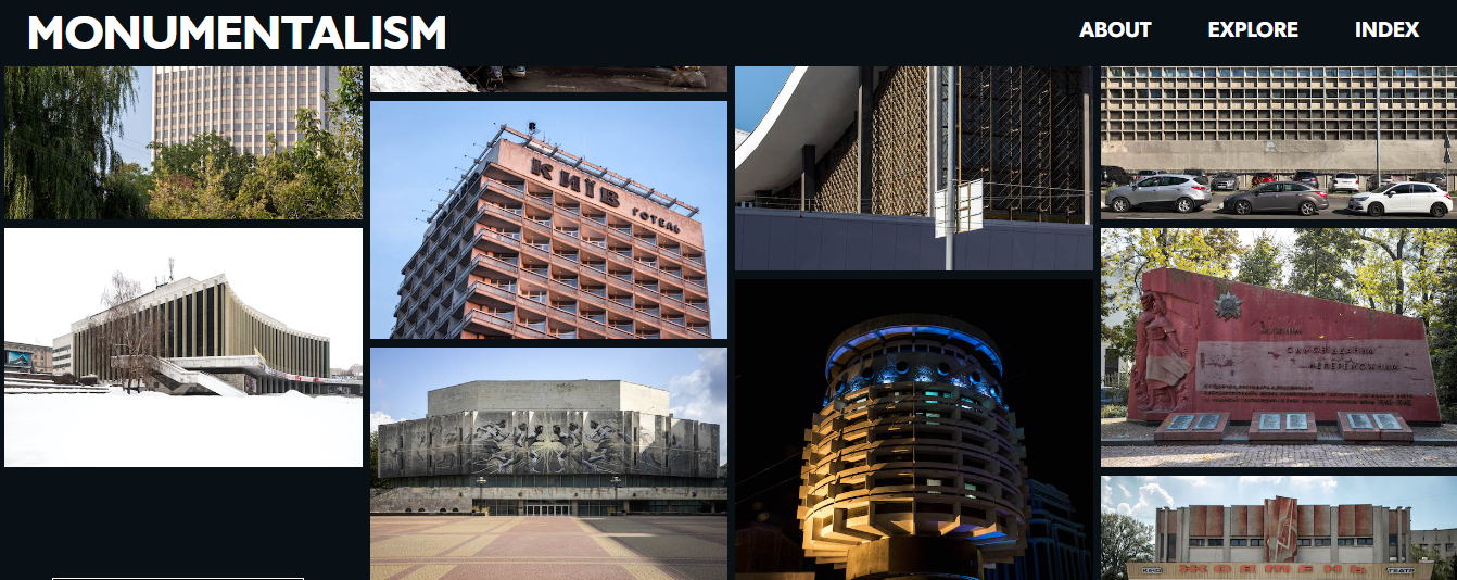 На сайте в разделе "Украина" представлены десятки киевских зданий советских времен