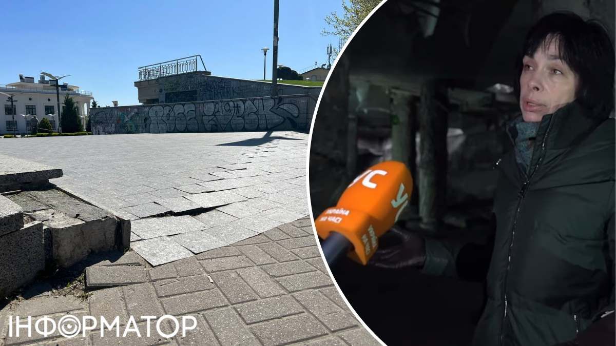 Ситуацію на Поштовій з рухом плит, через що утворюються тріщини, активістка Ольга Рутковська пояснювала неправильно встановленою опорою "скляного" мосту Ситуацію на Поштовій з рухом плит, через що утворюються тріщини, активістка Ольга Рутковська пояснювала неправильно встановленою опорою "скляного" мосту