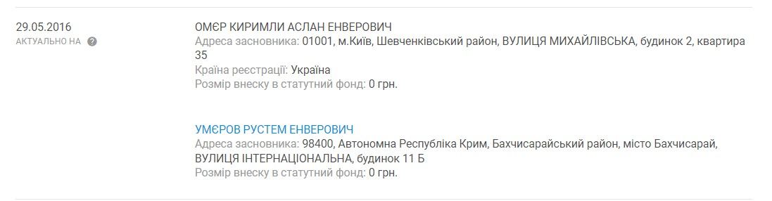Міністр оборони Рустем Умеров мав відношення до благодійного фонду.