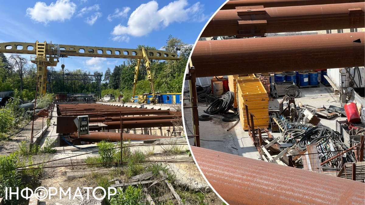 Так сейчас выглядит котлован, где должна быть станция - воры попадают внутрь, хотя это и опасно