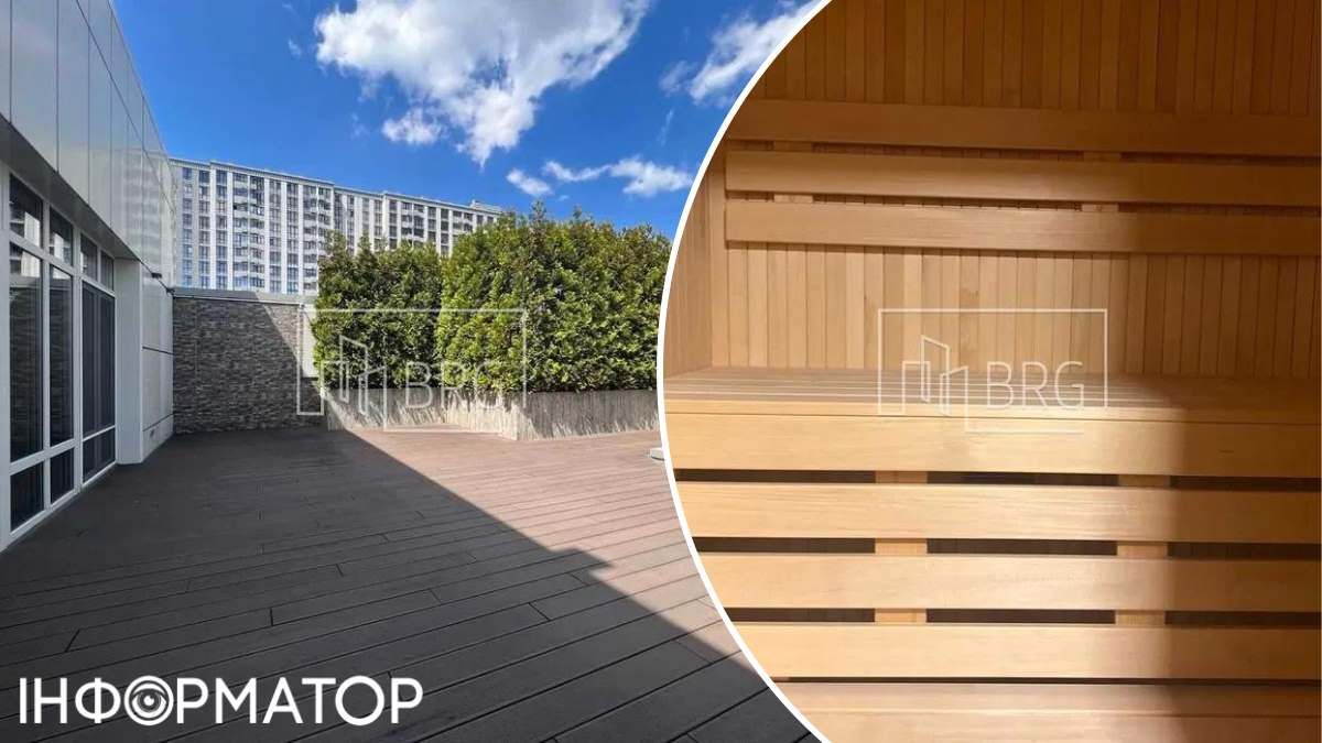 На крыше расположена немалая терраса, а на одном из уровней есть сауна