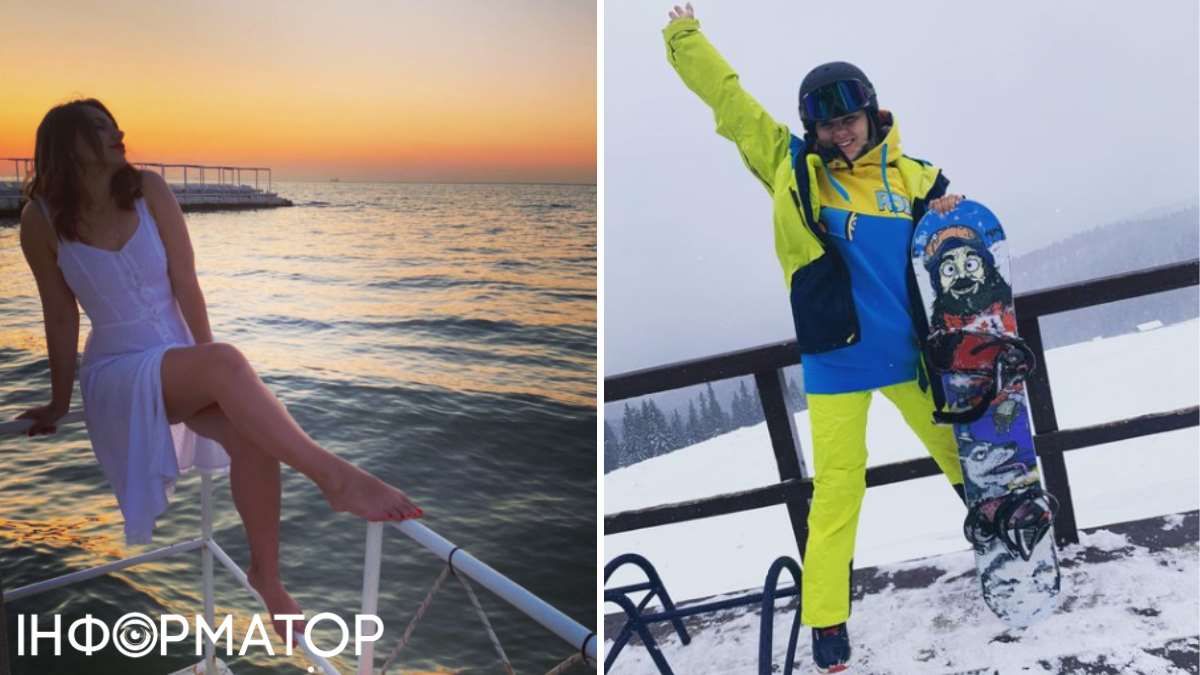 ...відпочиває на березі моря та катає на сноуборді в горах. Фото: Instargam Юлії Баняс