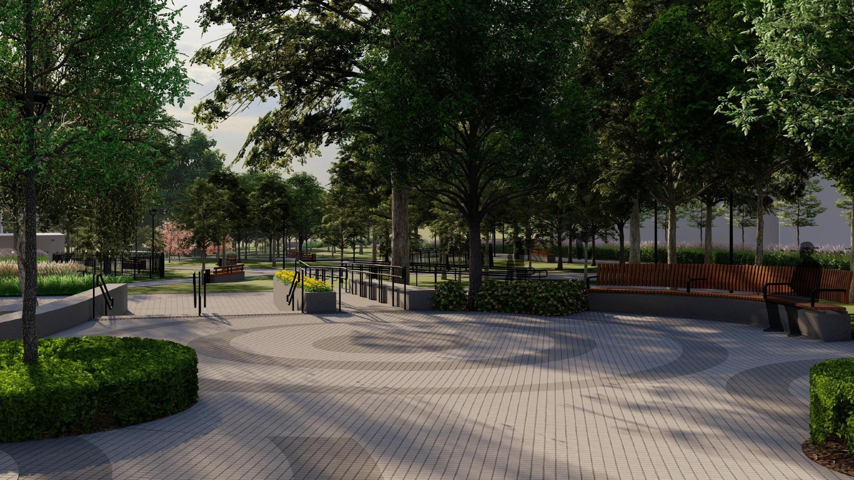 Дождливый сад и скамьи с держателями для костылей: Киевзеленстрой обновит Павловский сквер 1