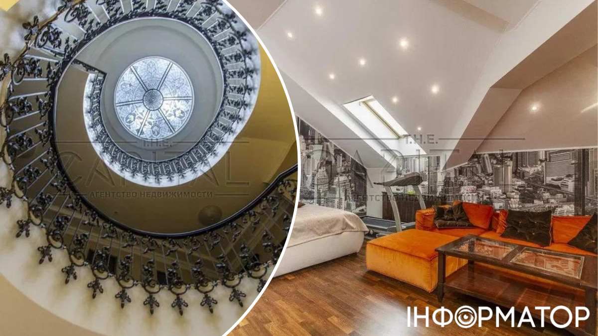 Стильні ґвинтові сходи ведуть на третій поверх, де розташовані дитячі кімнати