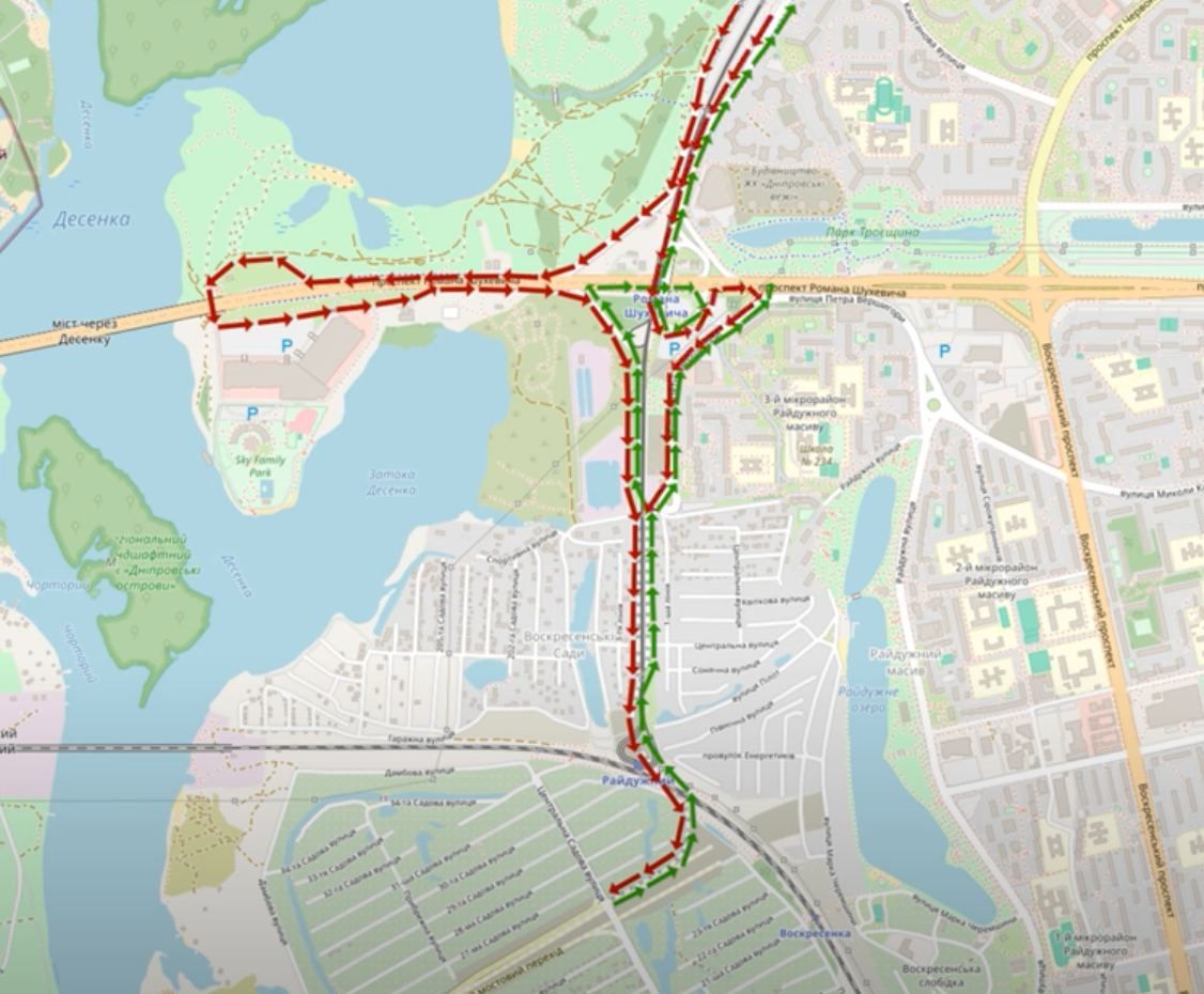 Как пойдет съезд с Подольского моста в сторону Троещины, когда переход откроют 1