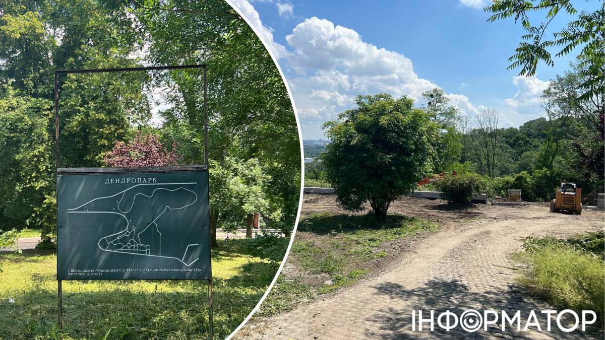 Табличка неподалік стверджує, що музей будується всередині дендропарку