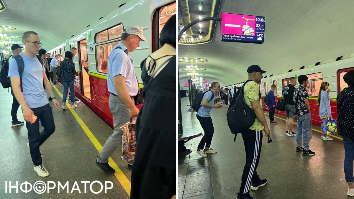 Так само не велелюдно було і на ст.м. "Позняки" - одній з найбільш завантажених станцій у Києві посеред великого "спального" району