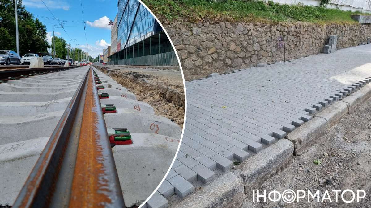 Обабіч проїжджої частини вже вкладають бруківкою пішохідну зону. Фото Павла Авдокушина