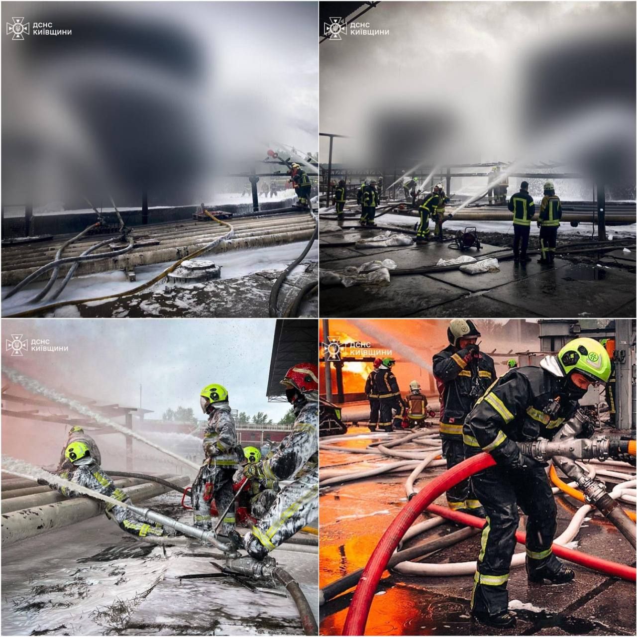 На Киевщине потушили пожар после атаки РФ: огонь укротили на третьи сутки - фото 1