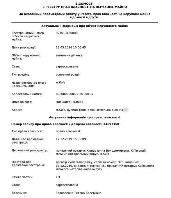 Один из соседних участков, на улице Розовой, принадлежит депутату Киевского облсовета пиарщику Владимиру Горковенко