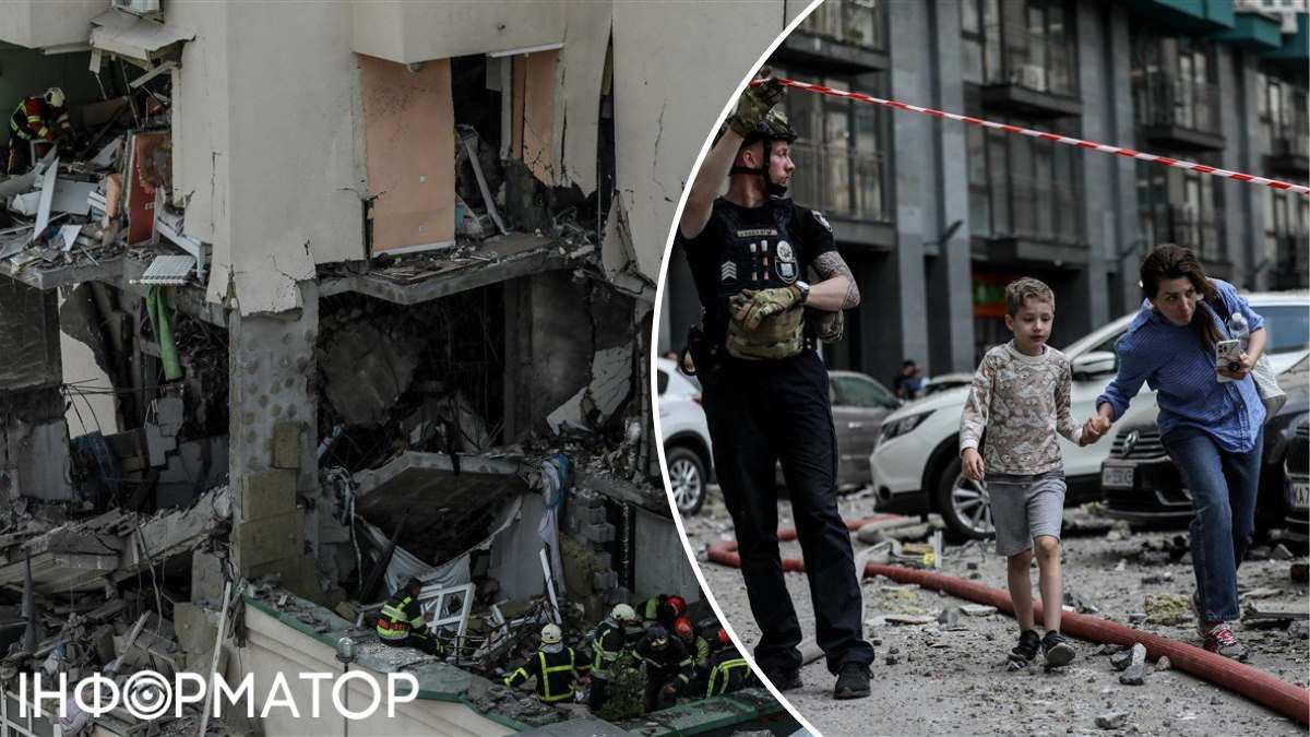 Год назад город проснулся под звуки взрывов ракеты, попавшей в ЖК на Соломенке