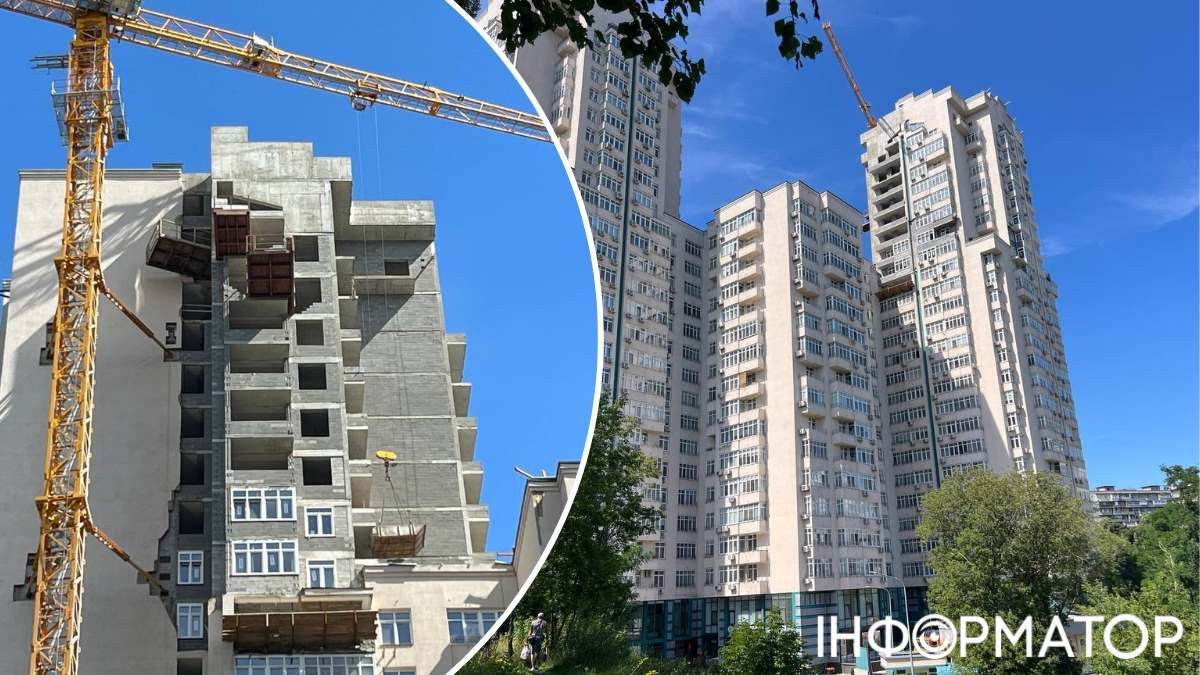 Ремонт бетонной "коробки" дома уже завершен, теперь продолжаются отделочные работы, установка лифтов и т.д.