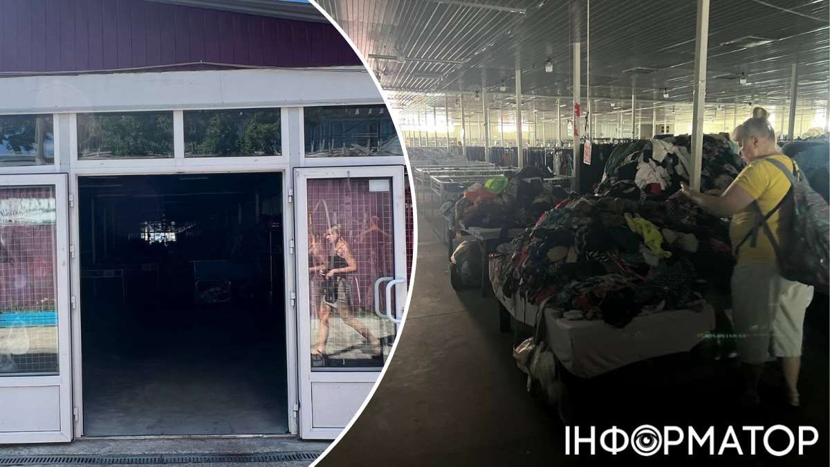 А вот в такие темные "развалы" ходят самые неприхотливые покупатели - здесь цены самые маленькие, а одежда - самая потрепанная