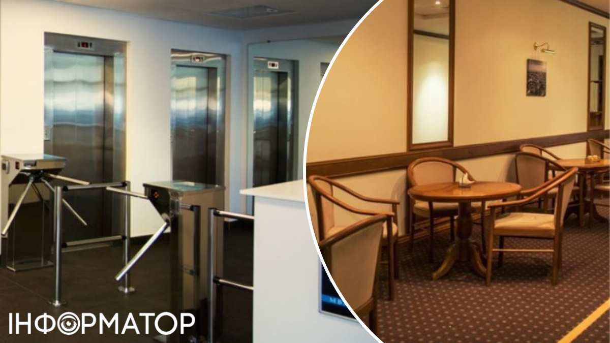 Кроме собственно офисов, внутри есть общественные места, например, кафе для сотрудников