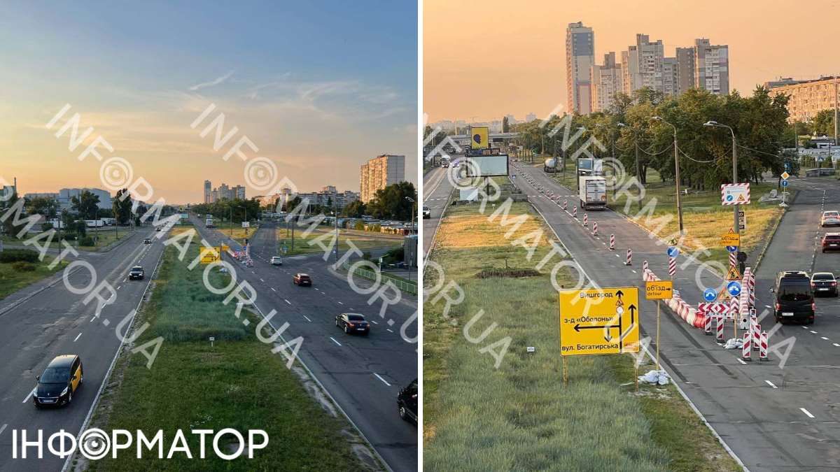 Вид на Богатырскую в направлении Вышгорода по путепроводу по ул. Луговой - ремонт будет колоссальным