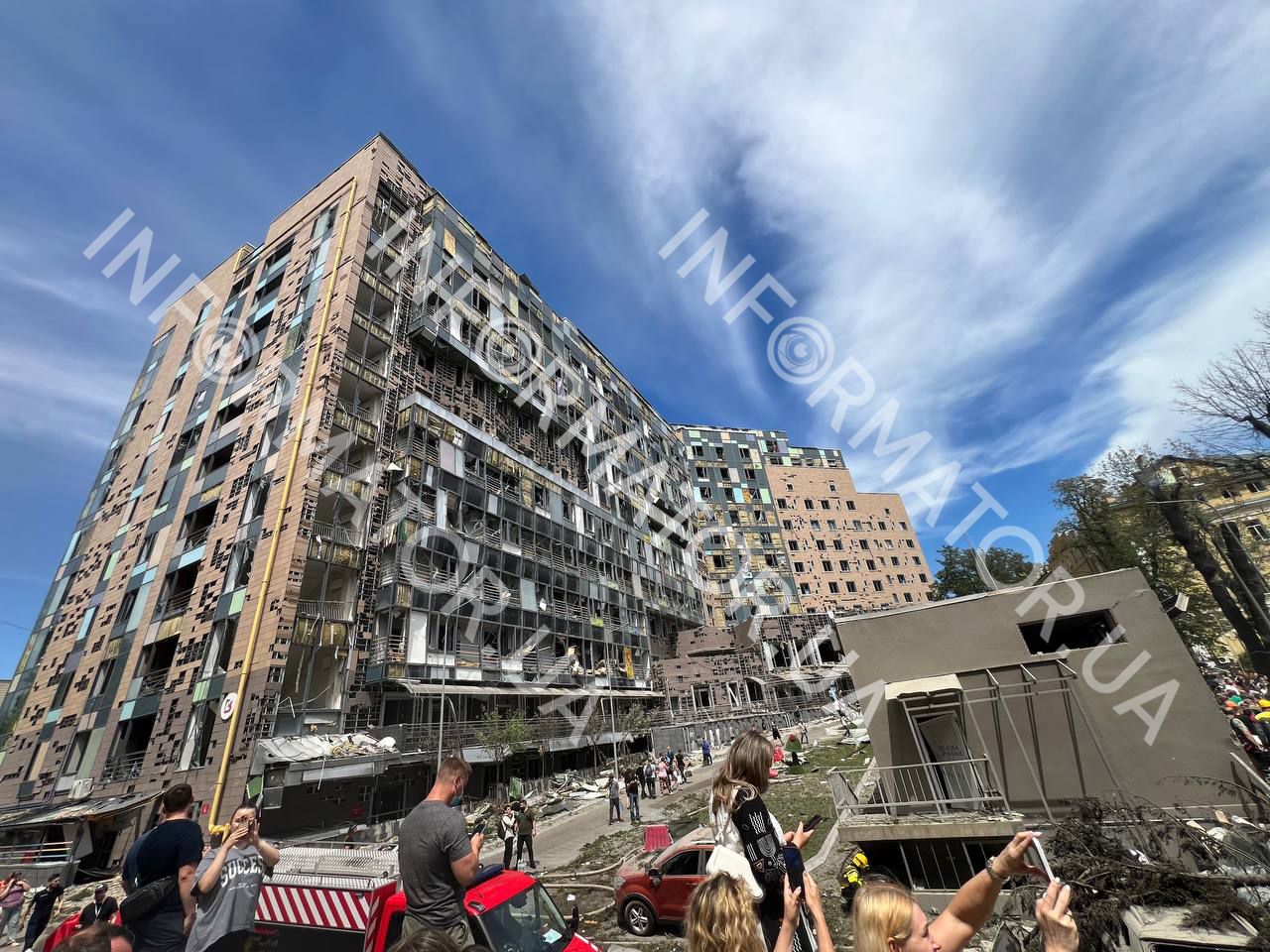 Наслідки обстрілу лікарні Охматдит у Києві 7 липня. Фото - Інформатор