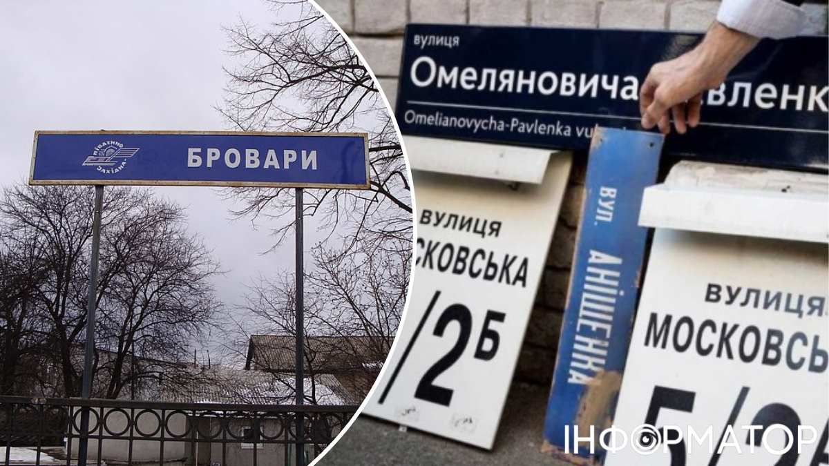 Перейменування топонімів Київська область назви вулиць