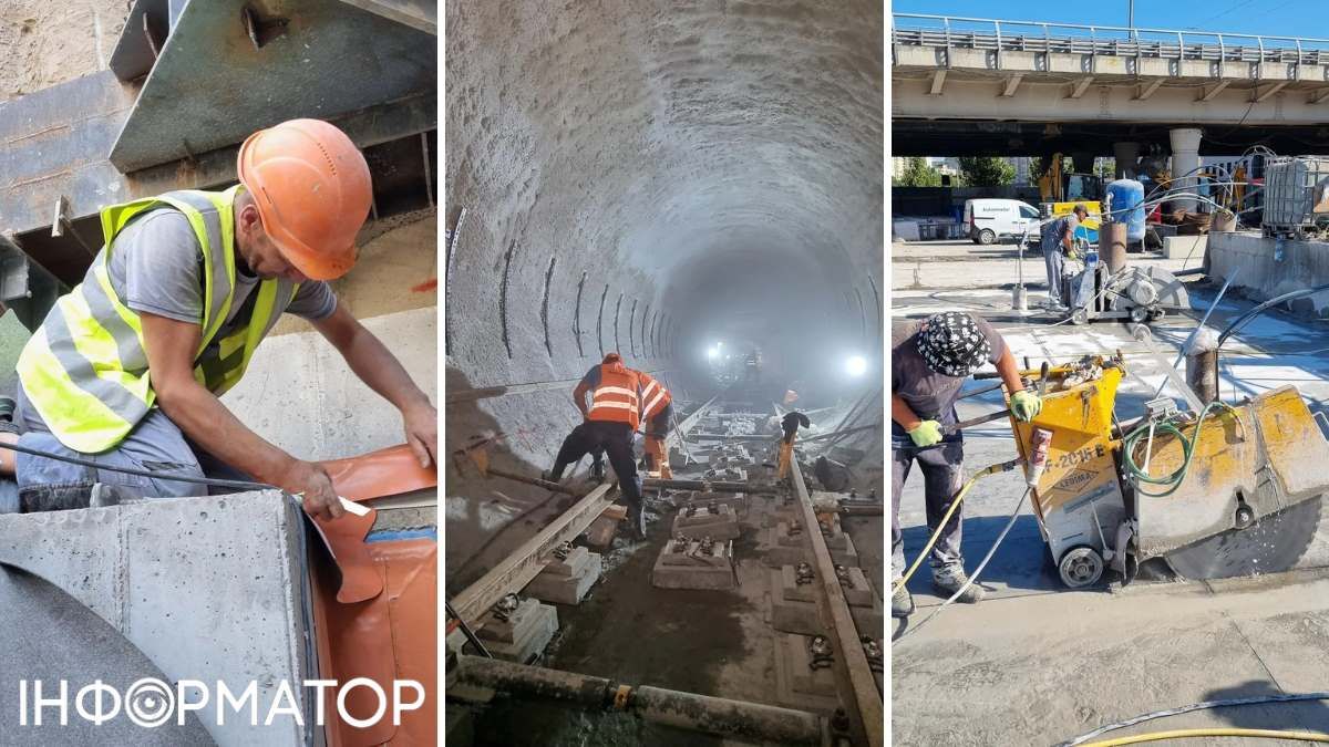 Ремонт синьої лінії тунелю Деміївська площа метрополітен