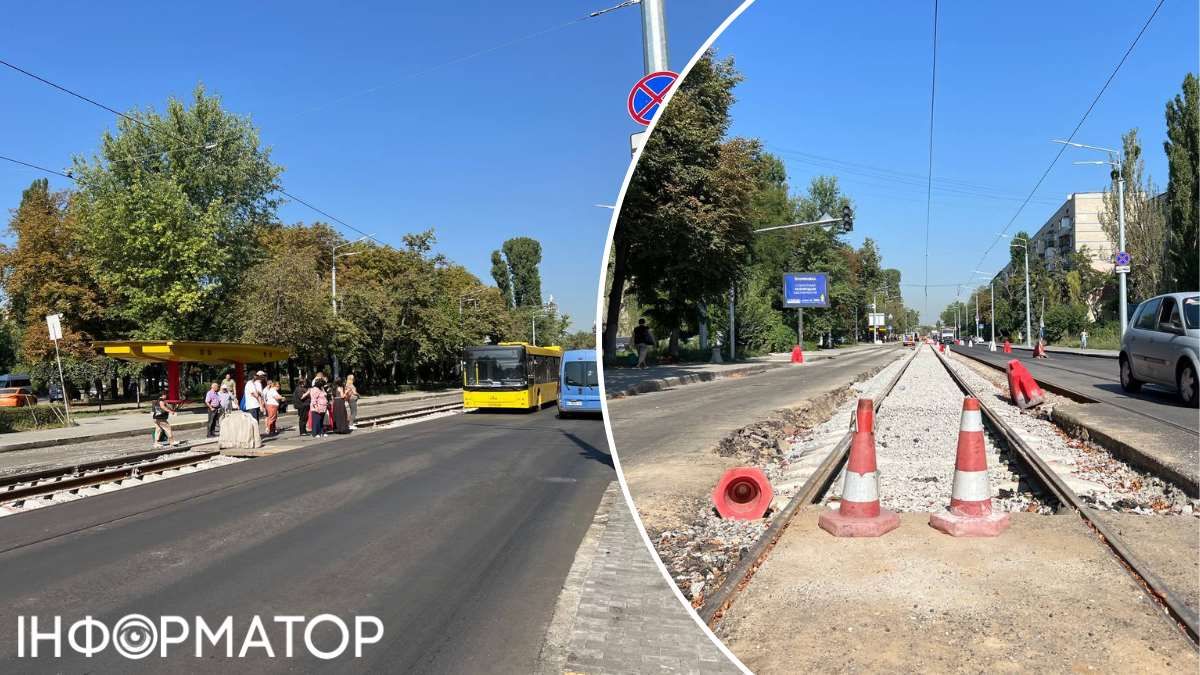 Замість трамваїв, тимчасово Подолом курсують замінні автобуси