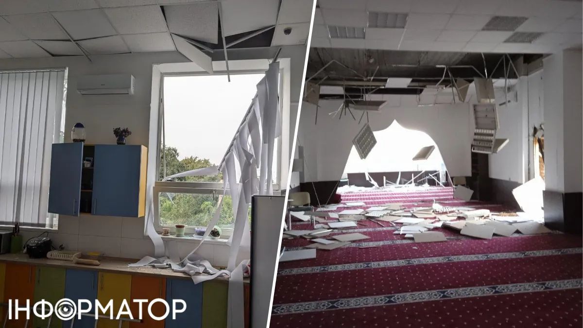 Всередині культурного центра обвалилася стеля і вибито вікна