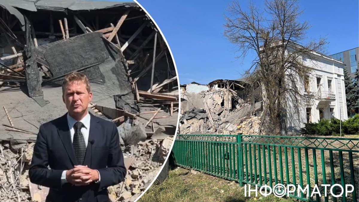 Норвезький дипломат Єнс Альбірк записав відео просто навпроти зруйнованого вщент офісу Норвезький дипломат Єнс Альбірк записав відео просто навпроти зруйнованого вщент офісу