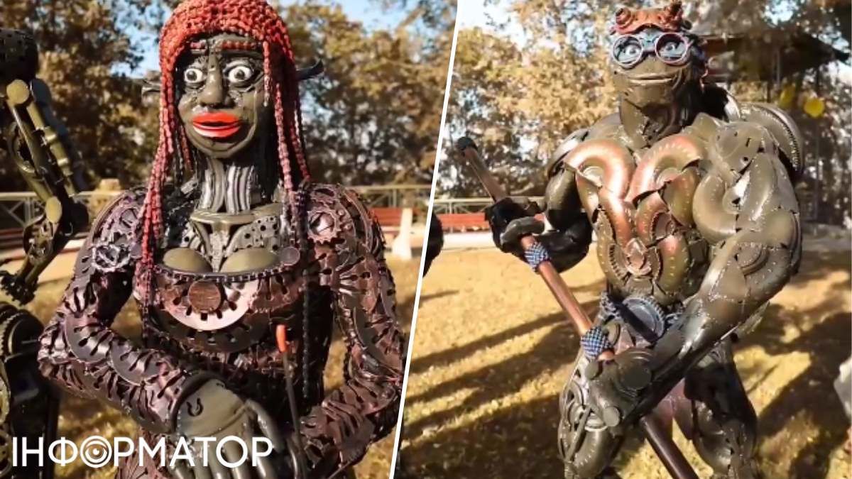 Усі фігури виконані київськими скульпторами у стилі "стімпанк"