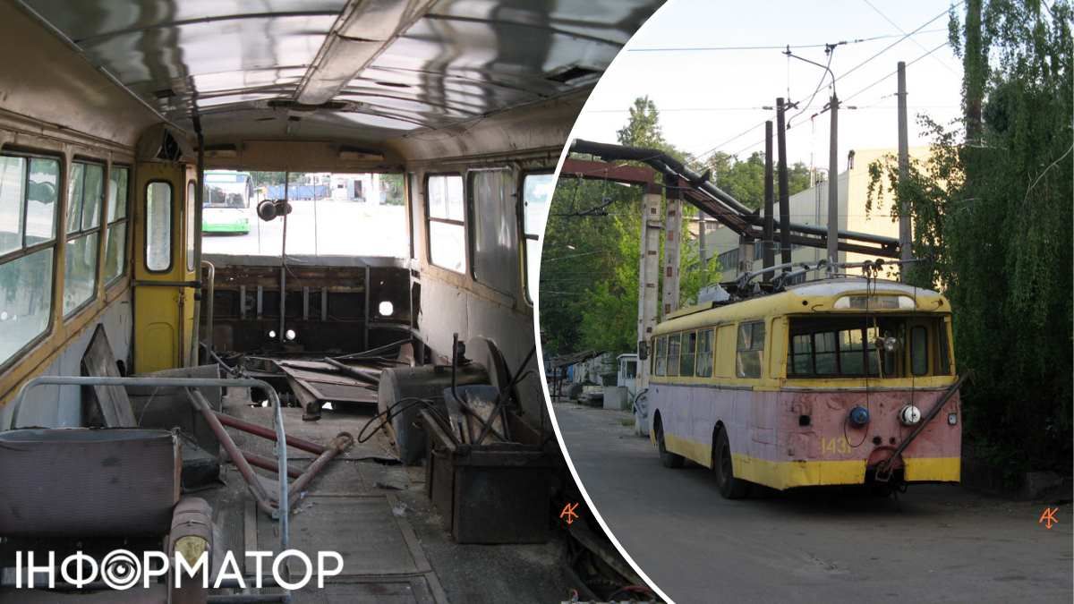 Під кінець "нульових" тролейбус занепав і стояв "на приколі" в депо. Фото