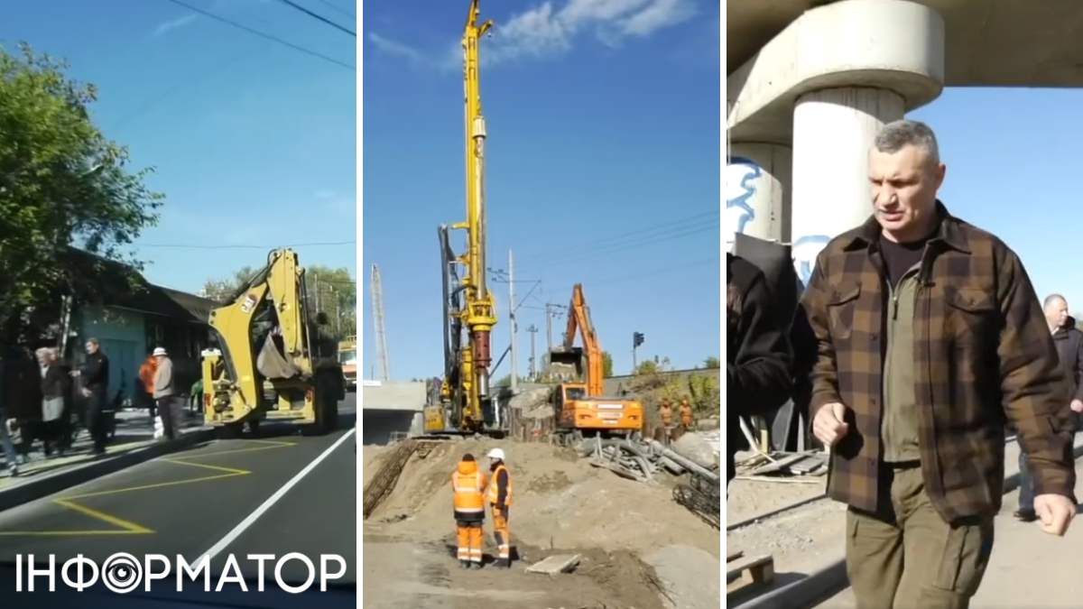 На строительстве городской голова выглядел достаточно озабоченным