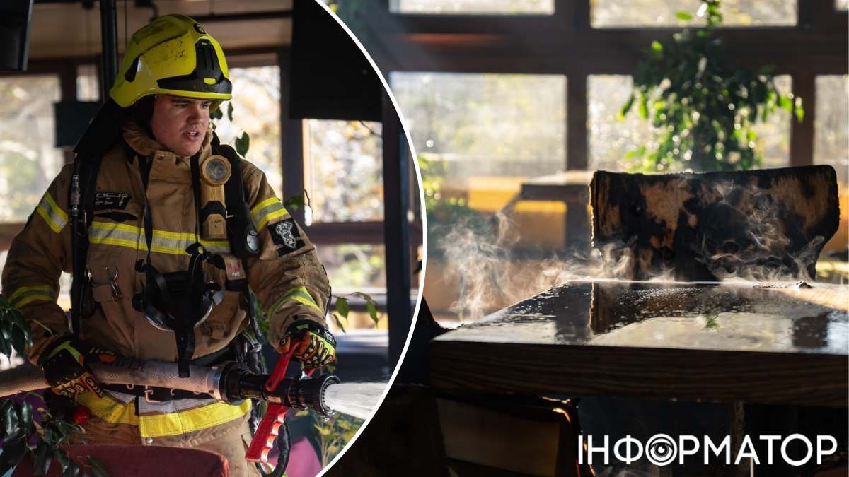 Пожежа почалася рано вранці 5 листопада на другому поверсі ресторану. Фото: ГУ ДСНС України у Києві