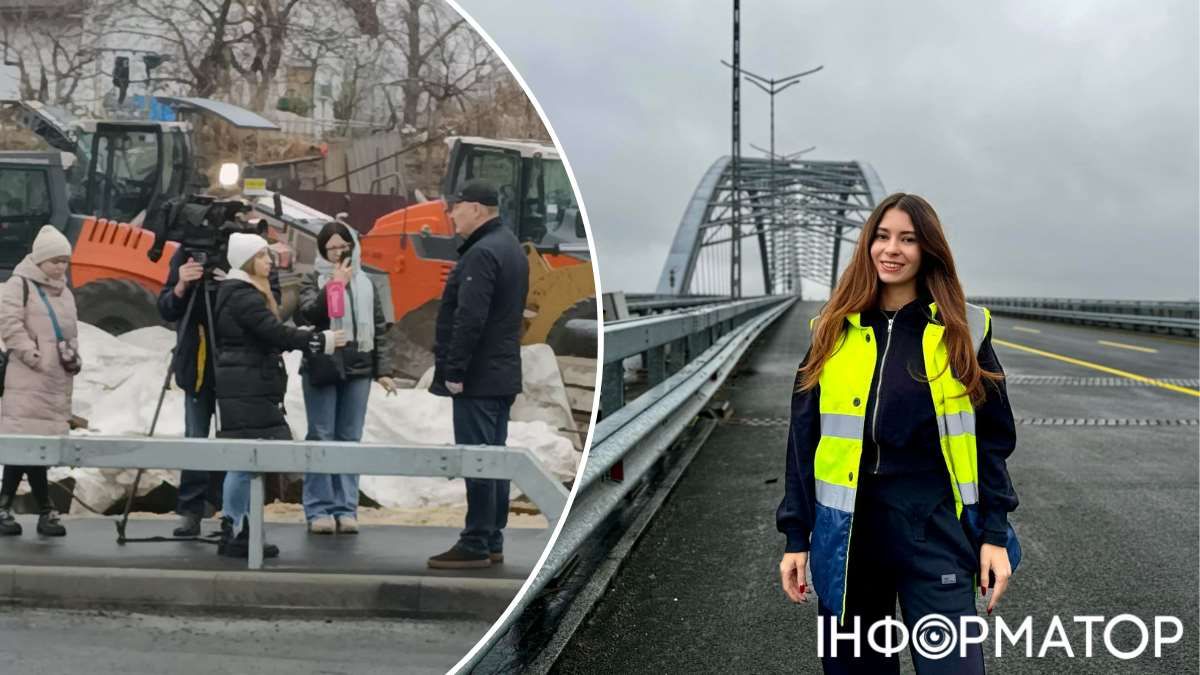 Записувати "відосіки" та фотографуватися на мосту прийшли міські посадовці та VIP-агітатори Кличка