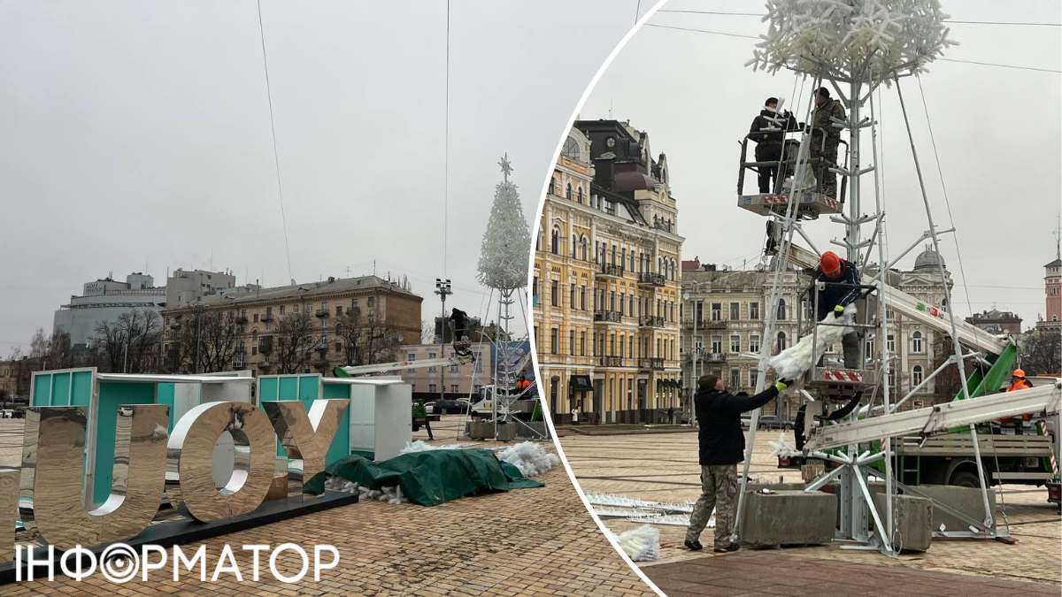 На локацію вже підвезли частину фотозони - втім, сама площа виглядає ще не надто нарядно