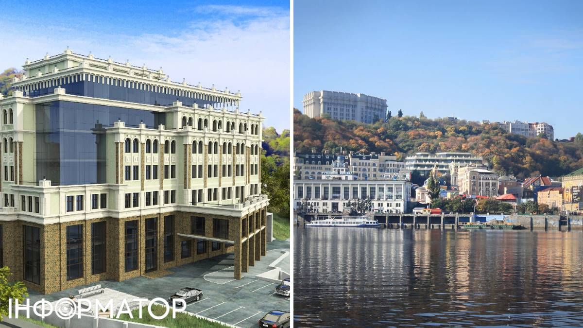 На сайте архитектурного бюро выставлено несколько рендеров, сделанных так, чтобы здание не казалось архитектурной доминантой на Подоле, впрочем, вид на Андреевскую церковь с большей части Труханового острова и Почтовой площади может быть перекрыт