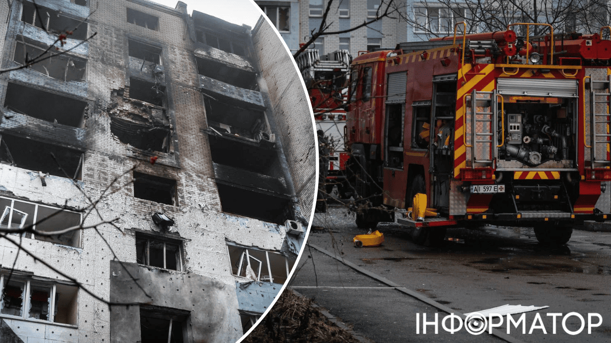 В доме был выжжен и выгорел фасад с 6 по 9 этажи