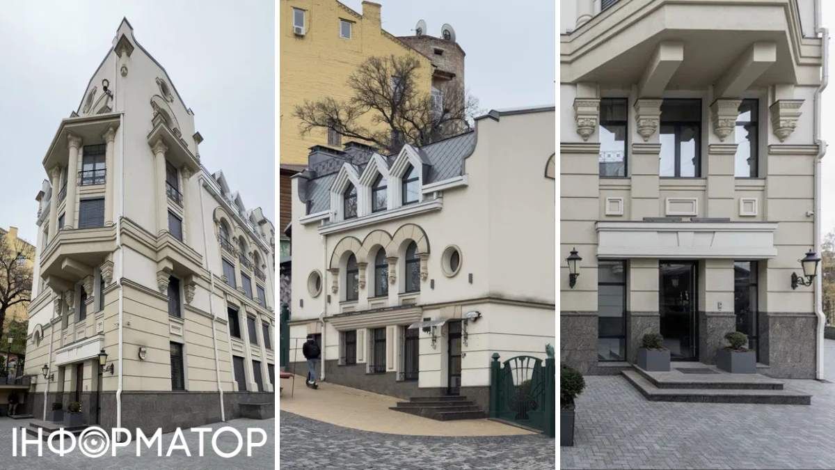 Будівлі зведені у єдиному стилі, та дисгармонують із оточуючими спорудами - є надто модерновими для Андріївського узвозу