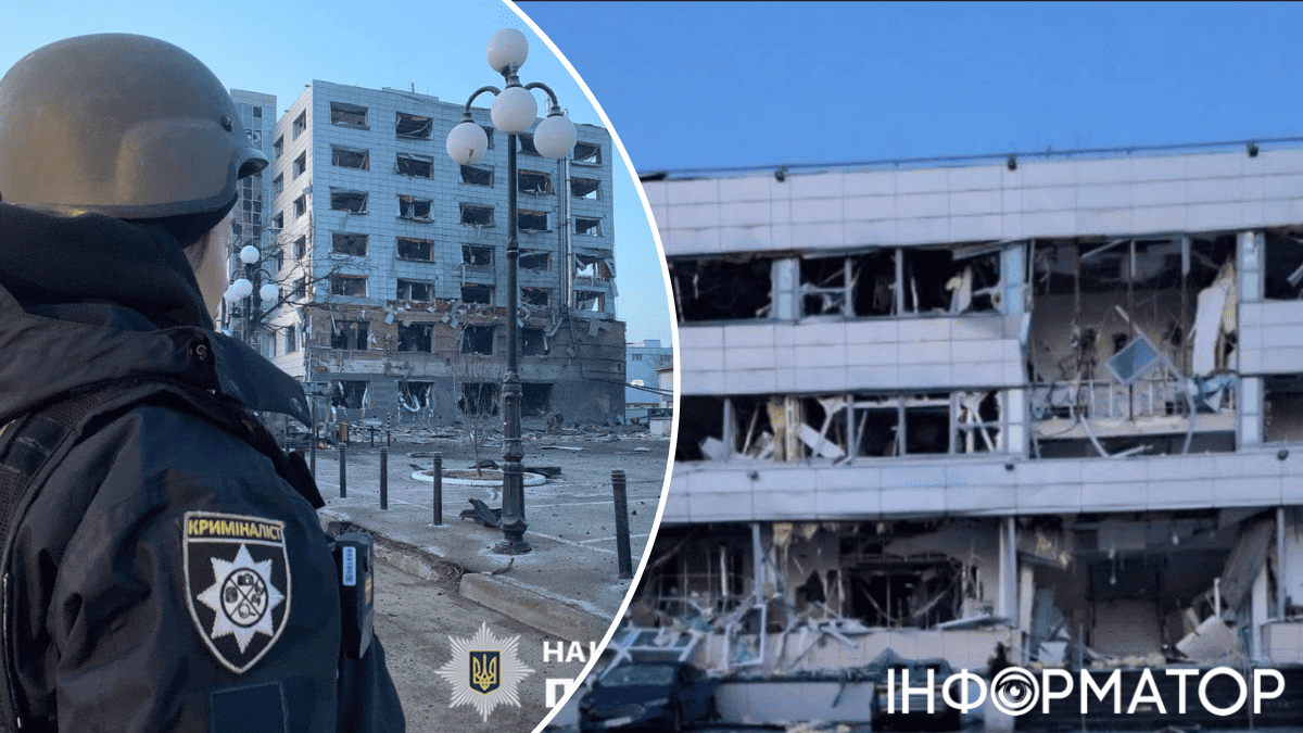 ракетна атака бізнес-центр пошкодження