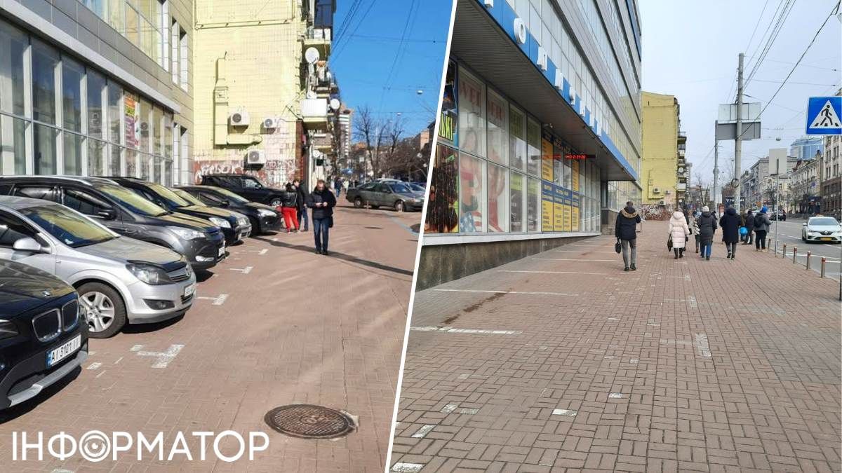 Парковка незаконное тротуар ул Симона Петлюры