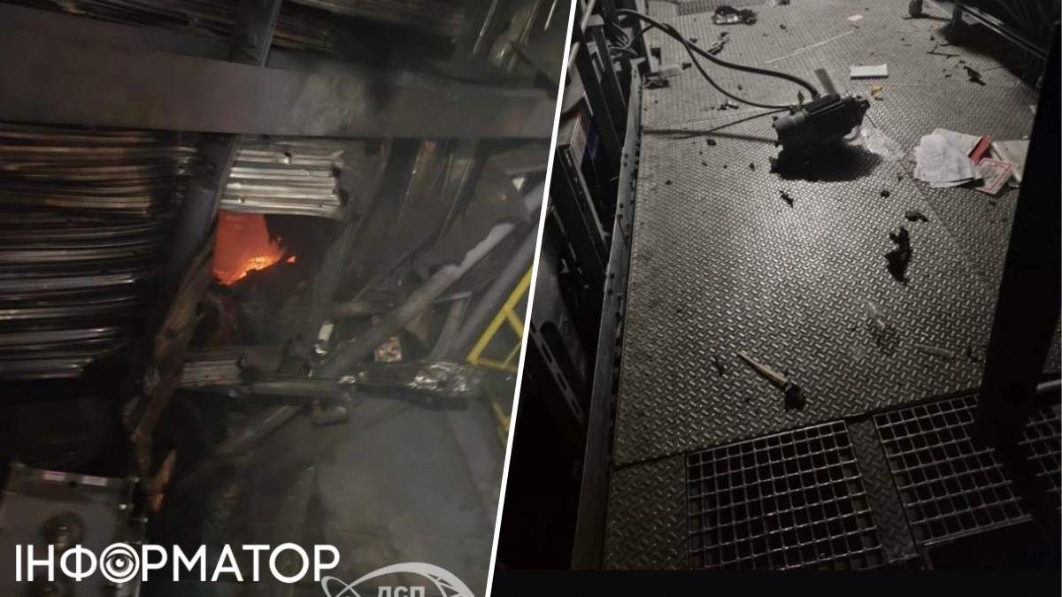 Вид зсередини конфайнменту: дрон пробив зовнішню оболонку й спричинив пожежу