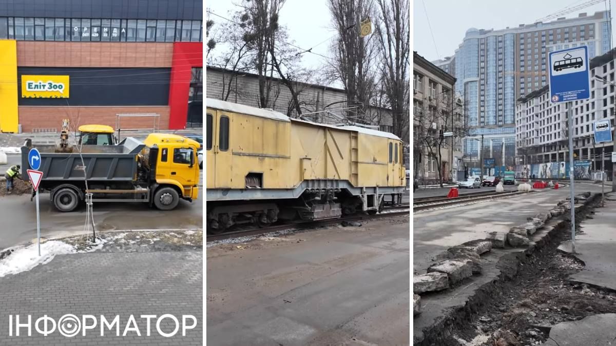 Ремонт вулиця Глибочицька трамвайні колії