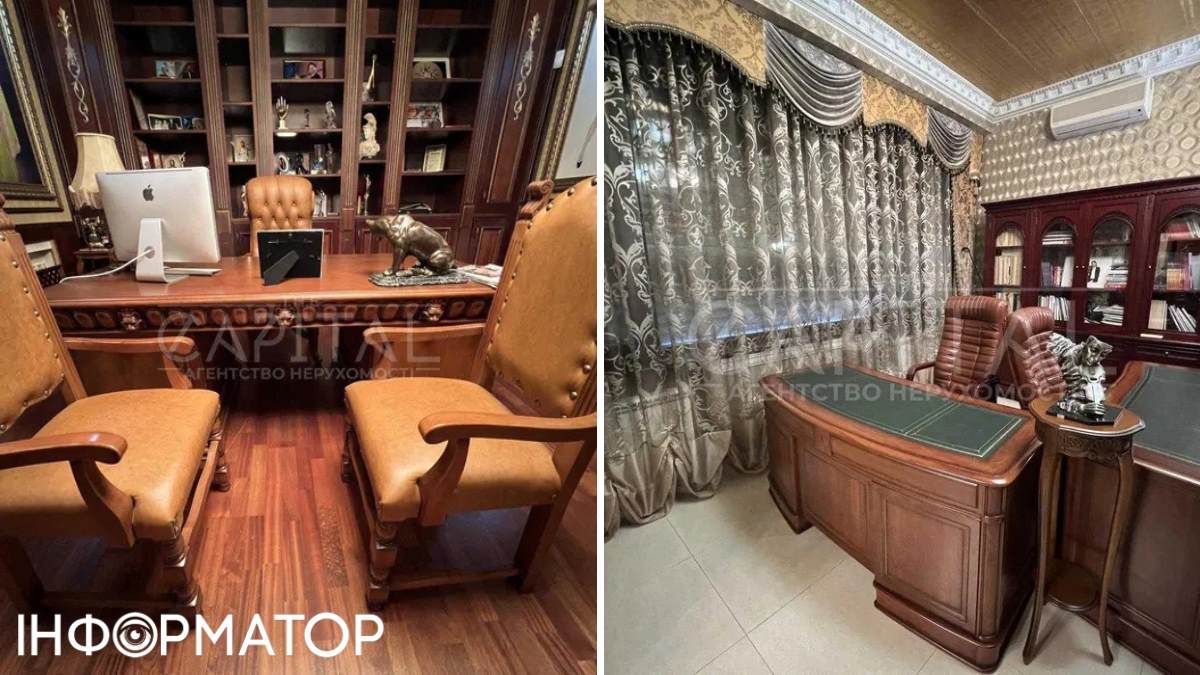 Всередині облаштовані декілька кабінетів, устаткованих елітними італійськими меблями Всередині облаштовані декілька кабінетів, устаткованих елітними італійськими меблями