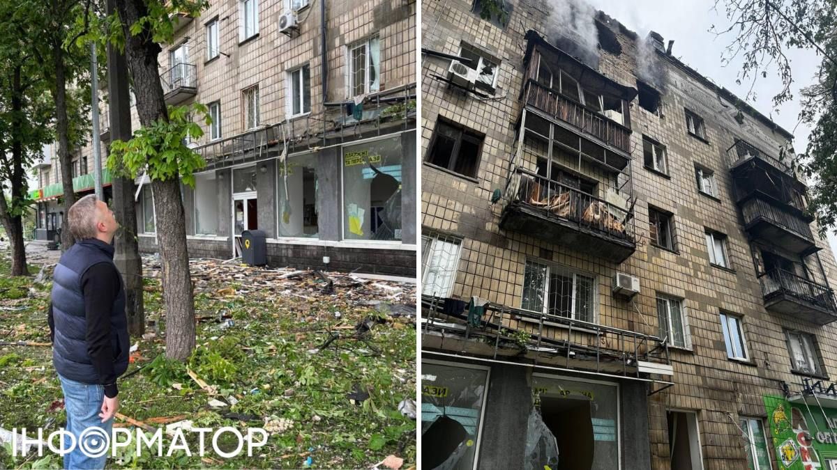 У Шевченківському районі пошкоджено будинок по вул. Табірній. Фото: Олександр Поповцев У Шевченківському районі пошкоджено будинок по вул. Табірній. Фото: Олександр Поповцев