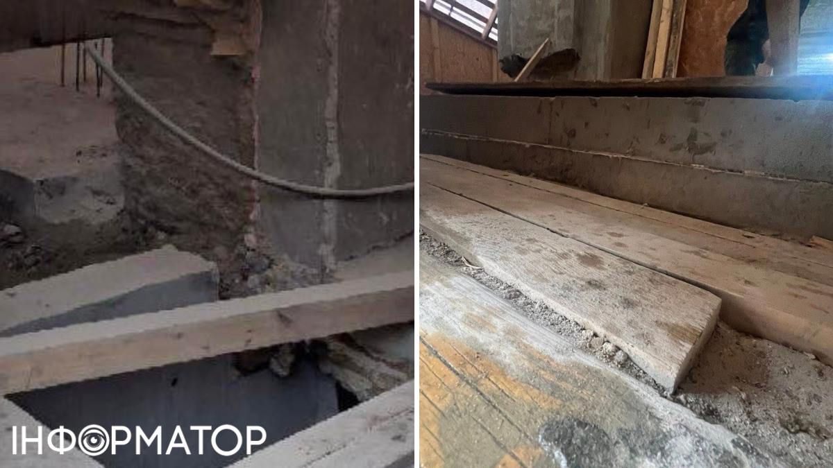 Фасад здания, построенного в стиле историзм, разбирается, утверждает Дмитрий Перов, приводя в качестве доказательства фотографии из-под деревянных щитов. Фото: Дмитрий Перов