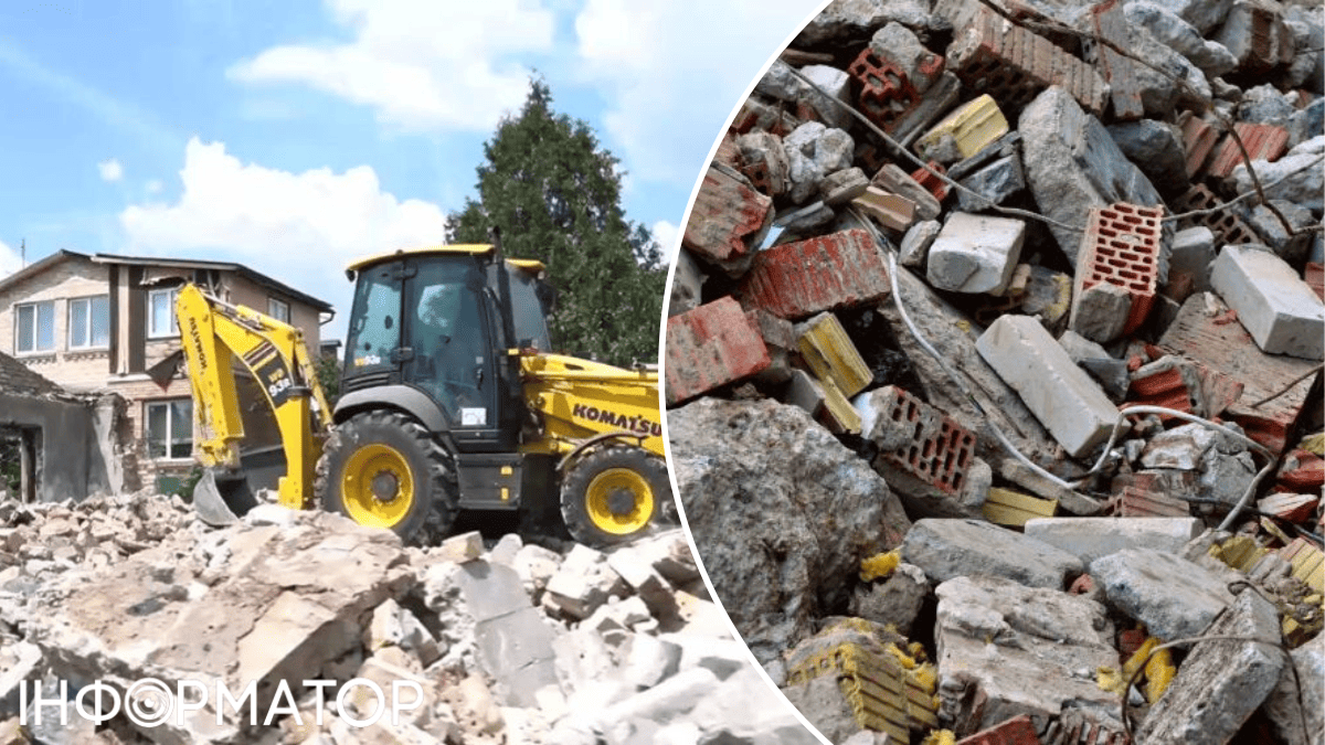 Київська область Ірпінь відбудова будівельне сміття