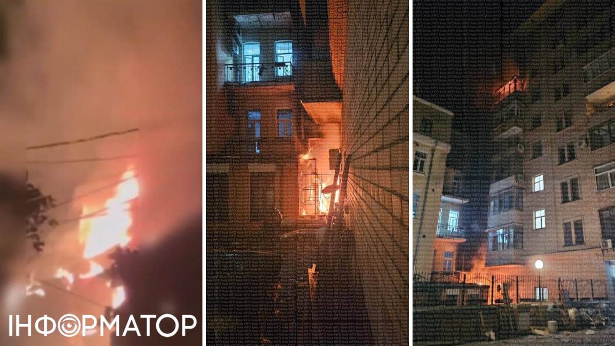 Київ у вогні: уламки дронів пошкодили житлові будинки, офіси та АЗС в шести районах