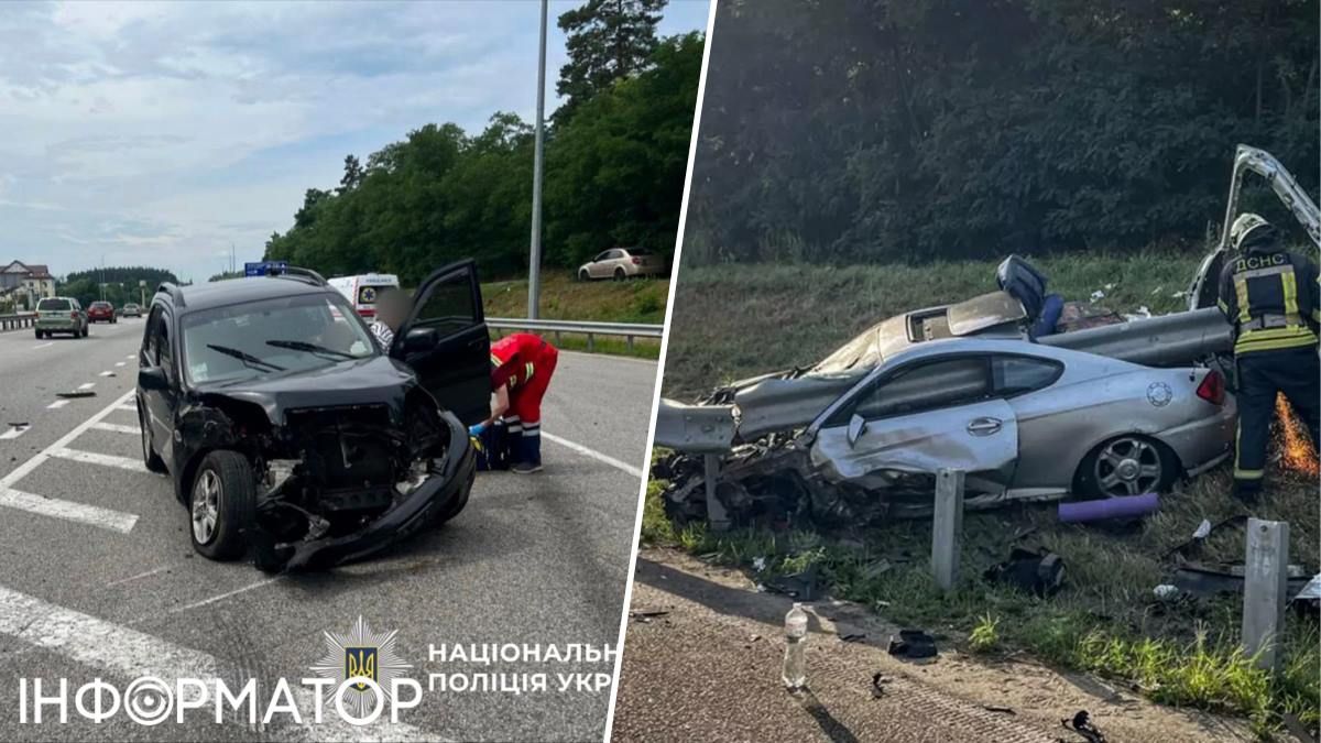 У поліції зауважують: зіткнення сталося через дії водія кросовера (на колажі - зліва), що не надав іншій автівці перевагу в русі