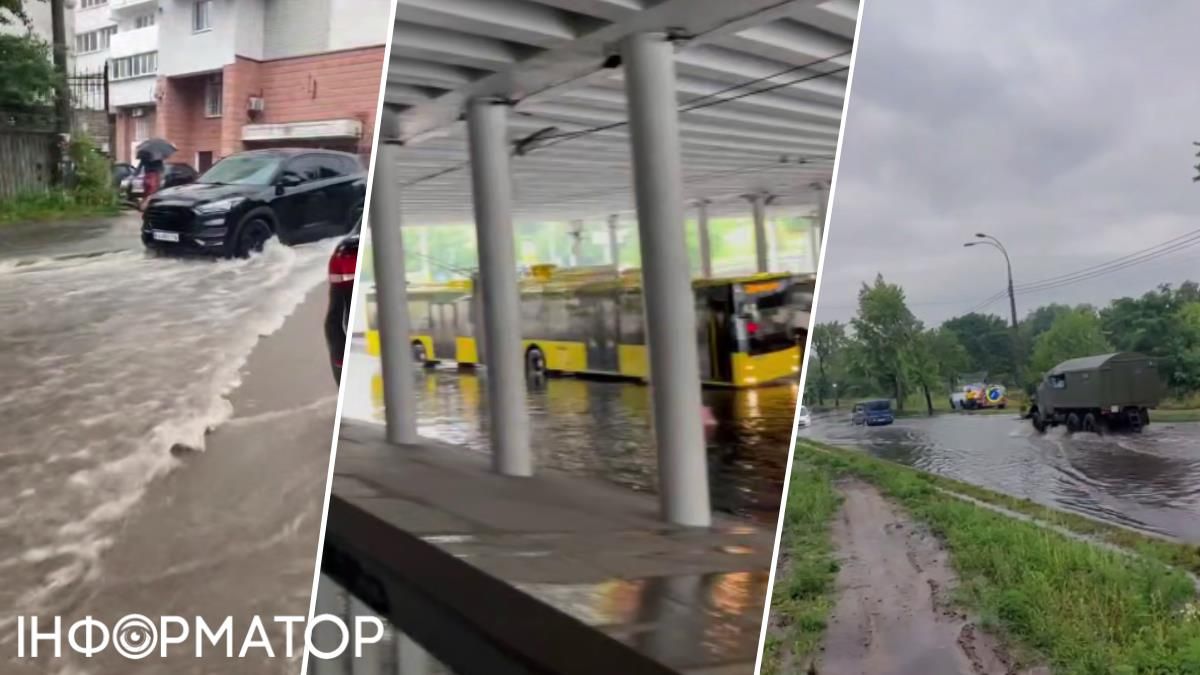Потоп дощі зливостоки тролейбус