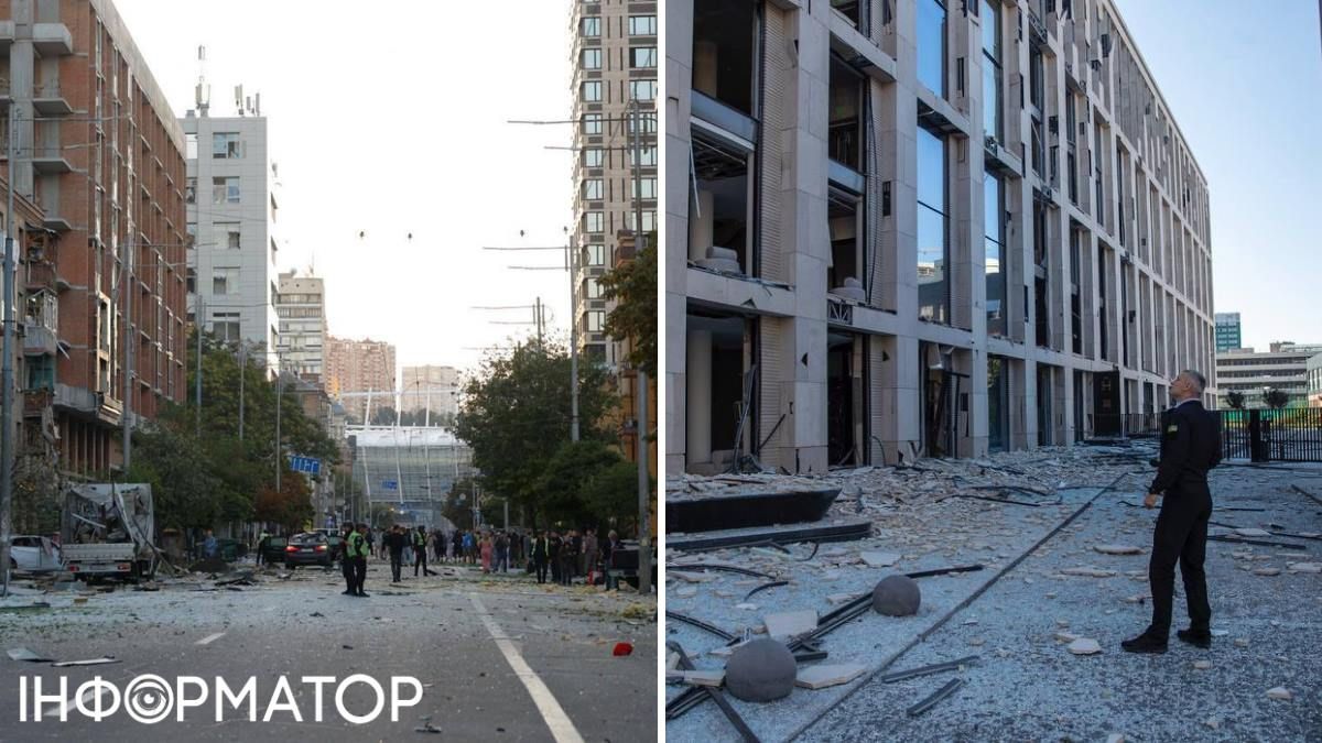 Міський голова з ранку - на місцях обстрілу у центрі Києва Міський голова з ранку - на місцях обстрілу у центрі Києва
