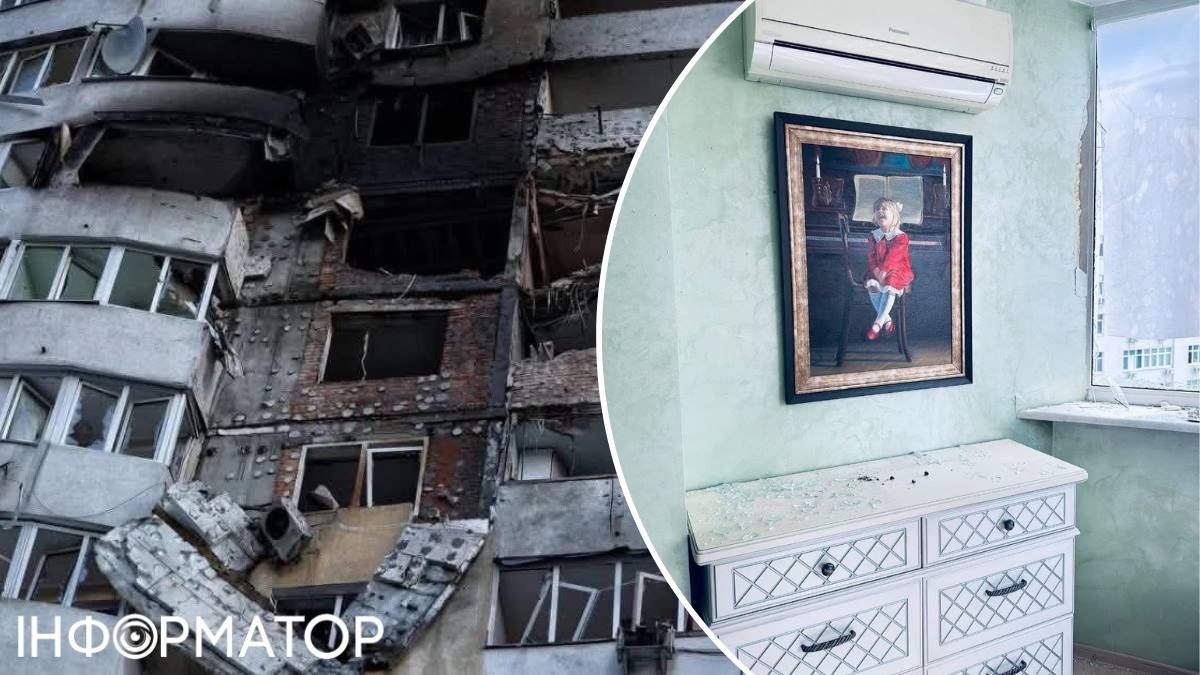 У квартирі, каже Шлапак, мешкали її батько та син з родиною. Фото: Facebook Алли Шлапак, Ян Доброносов