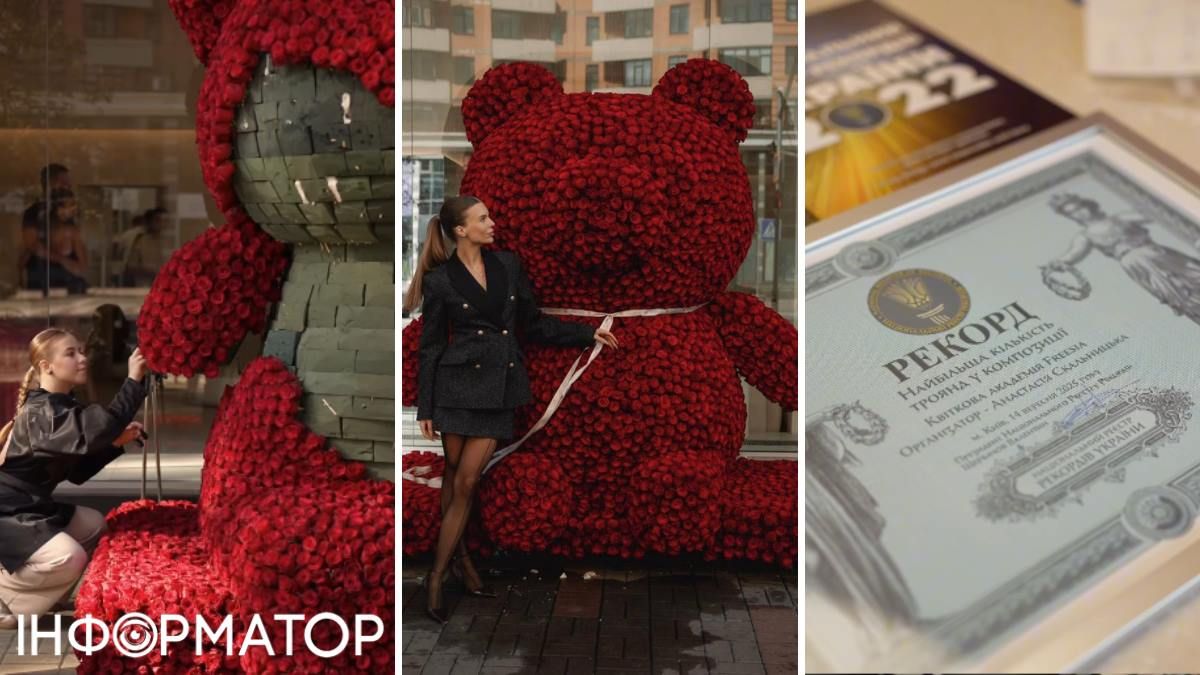 Цветочная композиция мишка